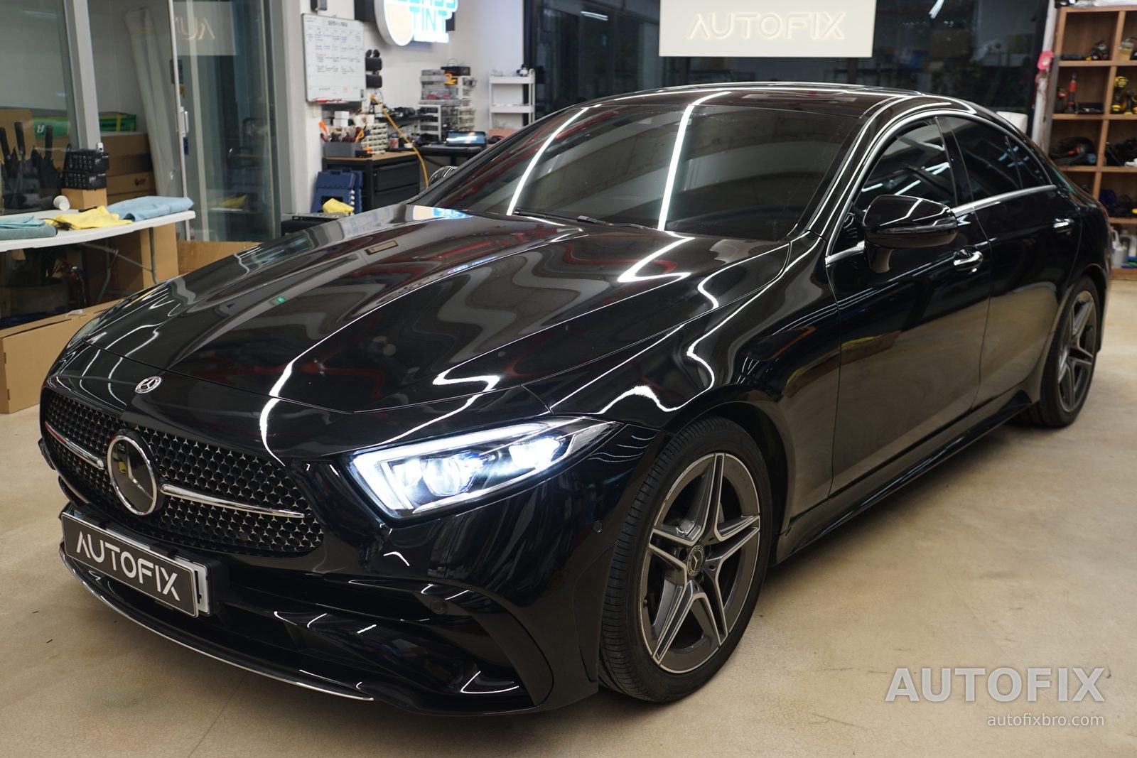 벤츠 CLS 300d 순정 후기형 멀티빔 LED 헤드램프 교체